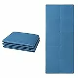 Good Nite Tappetino da Yoga Pieghevole Antiscivolo Portatile Pieghevole Leggero per Ginnastica Pilates Sport Viaggi Yoga 183 x 61 x 0,6 cm (Blu Marino)