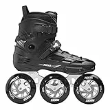 Roces Ego 3x110 Tif, Pattini in Linea Unisex-Adulto, Nero-Argento, 43
