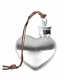 SPDYCESS Fiaschette Mini Cuore di Pesca Donne 1oz, Whisky Bottiglia Tascabile Portatile in Acciaio Inossidabile, Regali per Golf Pesca - Argenteo
