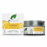 Dr Organic Vitamin E Cream, Soothing, Mens, Womens, Sensitive Skin, Natural, Vegan, Cruelty-Free, Paraben & SLS-Free, Plastic Free, Recycled & Recyclable, Certified Organic, 50ml, Packaging may vary
