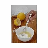 Kasahome Mini Frusta da Cucina in Acciaio Inox Inossidabile - Frustino Cucina Sbattitore Manuale Uova per Dolci 16 cm