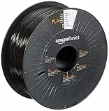 Amazon Basics - Filamento per stampanti 3D, in polilattato (PLA), 1.75 mm, nero, 1 kg per bobina