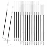 60 Pezzi Ricariche, 0.7mm Ricariche Ricambio per Penna a Sfera, Ricarica Penna a Sfera, Penna Pen Ricarica Nera, Rollerball Refill, Compatibile con la maggior parte delle penne a sfera (107mm, Nero)