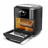 Aigostar Owen - Forno ad aria multifunzione, Friggitrice ad aria da 12 litri, 1700 W, Touch screen LED, 8 modalità preimpostate, include 7 accessori, sistema rotante, BPA FREE