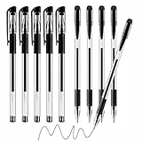 10 Pezzi Penne a Sfera Roller Nero Penne a Gel Liquido 0.5 mm Penna a Punta Fine Inchiostro Liquido Penne gel Penne a Sfera Ad Asciugatura Rapida Inchiostro per Appunti Scuola Adulti Articoli Ufficio