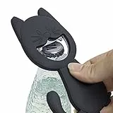 Balvi apribottiglie Katy! Colore Grigio A Forma di Gatto Magnetico Plastica PVC/Metallo
