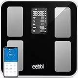 EEBBL Bilancia Pesapersone Impedenziometrica Bluetooth Digitale con App-Misura Peso Corporeo, Massa Grassa, Muscolare e Ossea, BMI, Proteine