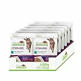 Natural Trainer Sterilised Mangime umido per Gatti Adulti con Merluzzo - 12 Buste x 85gr - 1020 gr