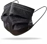 S&S MEDICAL 50 mascherine chirurgiche ITALIANE Certificate CE protezione 99% dispositivo MEDICO MADE IN ITALY mascherina chirurgica nere celesti morbide confortevoli senza odore (Adulto, Nero)