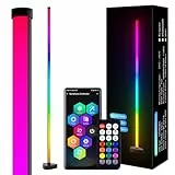 MIWATT Smart Corner Lampada da Terra LED, Controller APP mobile Piantana da Terra RGB Dimmerabile per Sala Giochi, Soggiorno, Camera da letto