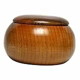 Cabilock 1 pezzo di vetro di legno Go Bowle, set da gioco in legno per scacchi, supporto per go, ciotola per riso