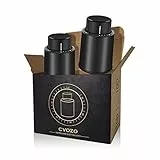 CVOZO 2 Pezzi Tappo Vino Sottovuoto, Stopper Bottiglia Champagne, Riutilizzabili con Indicatore della Data, Regalo
