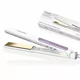 Faszin Piastra Capelli Professionale 2-In-1, Piastre Ioniche di Titanio, Riscaldamento In Soli 20 Secondi, Display LCD Chiaro, Ideale Per Capelli Lisci, Ricci e Mossi