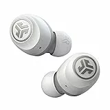 JLab Go Air Cuffie Bluetooth, Auricolari Wireless con custodia di ricarica USB, Auricolari Bluetooth con Suono Personalizzabile EQ3, Design Sottile Ottimo per le Orecchie Più Piccole - Bianco