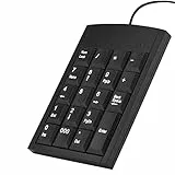 Tastierino Numerico Portatile Tastierino Numerico Usb Mini Tastierino Numerico Silenzioso a 19 Tasti per L'inserimento Dei Dati Tastiera per Computer Desktop Laptop con Contabilità Finanziaria