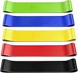 Elastici Fitness (Set di 5), Bande di Resistenza Fitness con 5 Livelli di Resistenza, Fasce Elastiche Fitness per Crossfit, Yoga, Pilates, Squats, Lunges, Stretching, Allenamento di Forza