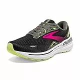 BROOKS Adrenaline GTS 23, Sneaker Donna, Black/Gunmetal/Sharp Green, 38 EU