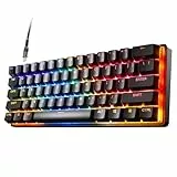SteelSeries Apex Pro Mini HyperMagnetic Tastiera da gaming - La più veloce al mondo - Azionamento regolabile - Fattore di forma compatto al 60% - Copritasti in PBT - USB-C - Layout QWERTY Inglese