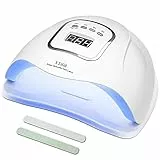 MOULEI 150W Lampada Unghie LED UV Professionale per Manicure/Pedicure, Sensore Di Avvio Automatico Con La Possibilità Di Lmpostare 4 Timer 10/30/60 / 99S