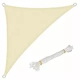 WOLTU Vela ombreggiante 2.5x2.5x3.5m in HDPE 180 g/m² Traspirante Tenda a Vela Parasole Triangolare Protezione Solare Respirante Anti UV Giardino Esterni Beige
