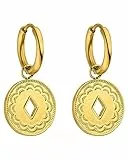 PURELEI® Orecchini Lolani (oro) – Orecchini donna in resistente acciaio inossidabile – Orecchini oro impermeabili da donna – Diametro 1,4 cm – Gioielli per un look personalizzato