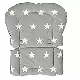 roba Cuscino Riduttore per il Seggiolone 'Little Stars', Pezzo Unico, Senza Ftalati, per Seggioloni, Grigio