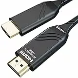 KabelDirekt – Cavo 8K HDMI 2.1 ottico, progettato in Germania con perdita di segnale dello 0% – 50 m (8K@60Hz, Ultra High Speed HDMI, cavo HDMI flessibile in fibra ottica con licenza ufficiale)