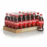 Coca-Cola Original Taste – 24 Bottiglie da 660 ml, Tutto il Gusto Originale di Coca-Cola in bottiglia PET 100% Riciclabile, Bevanda Analcolica