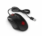 HP - Gaming Omen 600 Mouse Gaming, 6 Tasti Programmabili, DPI da 800 a 12000, Sensore eSport, LED RGB Personalizzabili, Rotella di Scorrimento con 24 Denti, Cavo USB Cablato, Nero