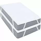 Utopia Bedding Coprimaterasso Impermeabile con Cinghie Elastiche - 180x200 cm (Confezione da 2) - Proteggi Materasso Traspirante e Lavabile