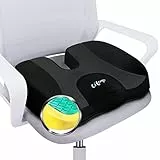 Lifoyo Cuscino per Coccige, Cuscino Sedile Auto, Cuscino Gel Sedia, Cuscino Cedia Ufficio, Memory Foam Cuscino Ergonomico，Adatto per Sedia da Ufficio, Sedia a Rotelle (17.7' x 13.8' x 2.8')
