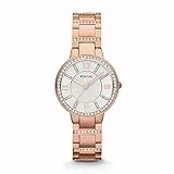 Fossil Orologio Virginia da donna, movimento al quarzo, cassa in acciaio inossidabile oro rosa 30 mm con bracciale in acciaio inossidabile, ES3284