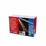Konstsmide 3860 – 800/Micro LED catena luminosa 'Cluster/per esterno (IP44)/con 8 funzioni, unità di controllo E FUNZIONE DI MEMORIA/364 bernsteinfarbenen diodi/36 V Trasformatore da esterno/cavo nero