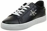 Calvin Klein Jeans Sneakers con Suola Preformata Donna Classic Fluo Contrast Wn Scarpe, Nero (Black/Ancient White), 39 EU