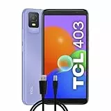 TCL Mobile Smartphone 403 4G, 2 GB di RAM, Display 6, Android 12, fotocamera da 8 Mp, batteria da 3000 mAh, Dual Sim Mauve Mist, versione con cavo micro-USB aggiuntivo, 1mt, Italia, 32 GB