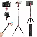 Treppiede Smartphone Manbily 151cm Treppiede da Tavolo per Fotocamera Treppiede da Viaggio Leggero in Alluminio Mini Treppiedi Cellulare Supporto Telefonico, Cavalletto per Tablet Ipad Gopro (MT-02LH)