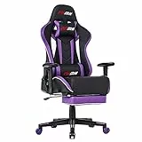 IntimaTe WM Heart Sedia Gaming, Poltrona Gaming con Poggiapiedi, Ergonomica Sedia da Gioco con Poggiatesta, Sedia Gamer con Braccioli Regolabili, Sedie Ufficio Reclinabile con Supporto Lombare Viola