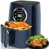 Taylor Swoden Marina - Friggitrice ad aria senza olio 8 in 1 con pannello touch a LED. Cestello interno antiaderente da 4.2L, ideale per una famiglia da 4/6 persone. Potenza da 1400w, color blu