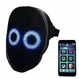 MOYACA Maschera LED con rilevamento dei gesti, maschera illuminata per bambini/uomini/donne LED maschera di Halloween per feste in costume