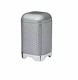 LOVELLO KitchenCraft Contenitore per alimenti con motivo geometrico esagonale, 11 x 11 x 19 cm, colore: Grigio ombra