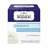 Acqua alle Rose Crema Viso Idratante con Vitamina E e Estratto di Rose, Pelli Normali o Miste, Crema Idratante e Revitalizzante, Crema Gel Leggera e Fresca, Non Unge, 50 ml
