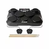 Alesis CompactKit 7 - Batteria Elettronica Portatile da Tavolo con 7 Pad Sensibili Alla Velocity, 265 Suoni di Percussioni, uscita USB-MIDI, Accessori