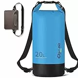 Glymnis Borsa Impermeabile 10L 20L Dry Bag Sacco Impermeabile con Tracolla Regolabile, Include Custodia Impermeabile per Cellulare, Ideale per Barca, Pesca, Rafting, Nuoto …