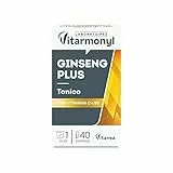 Vitarmonyl - GINSENG PLUS - Integratore alimentare a base di estratto di ginseng, vitamina C e B5 - Contro la stanchezza - Per migliorare le prestazioni - Confezione da 40 capsule - 14,2 g