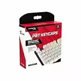 HyperX Copritasti PBT - Set completo da tastiera, Materiale Double Shot PBT, Layout Inglese (US), 104 tasti, Bianco