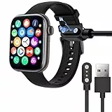 Blueshaweu Cavo di ricarica compatibile con AMZSA P45 Smartwatch da 1,8 pollici, cavo caricatore per smartwatch KIQULOV/Aooden/AKUMAKA/AMZSA P45 (nero)