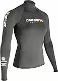 Cressi Rash Guard Lady Dive Center, Maglia Protettiva Maniche Corte o Lunghe in Speciale Tessuto Elastico-Protezione Solare UV (UPF) 50+ Donna, Nero, XS/1 (36)