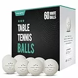 PRO SPIN Palline Ping Pong – Bianche 3-Stelle 40+ Palle da Ping Pong di Alta Qualità (Confezione da 60) – Palline da Ping Pong per Giochi e Competizioni, da Esterno o Interno