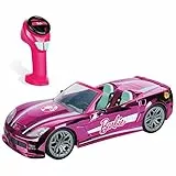Mondo Motors - Mattel Barbie Dream Car cabrio glamour - macchina auto radiocomandata per bambini di barbie - due posti - dettagli realistici - colore rosa