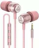 LUDOS CLAMOR Auricolari In-Ear Cuffie, Cuffiette con Filo e Microfono, Garanzia 5 Anni, Audio di alta Qualità, Memory Foam, Cavo Rinforzato, Bassi, Controllo del volume per iPhone, Samsung, Huawei